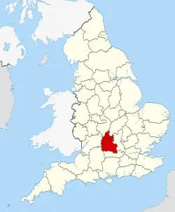 A photo showing where the The Ceremonial County of Oxfordshire within England